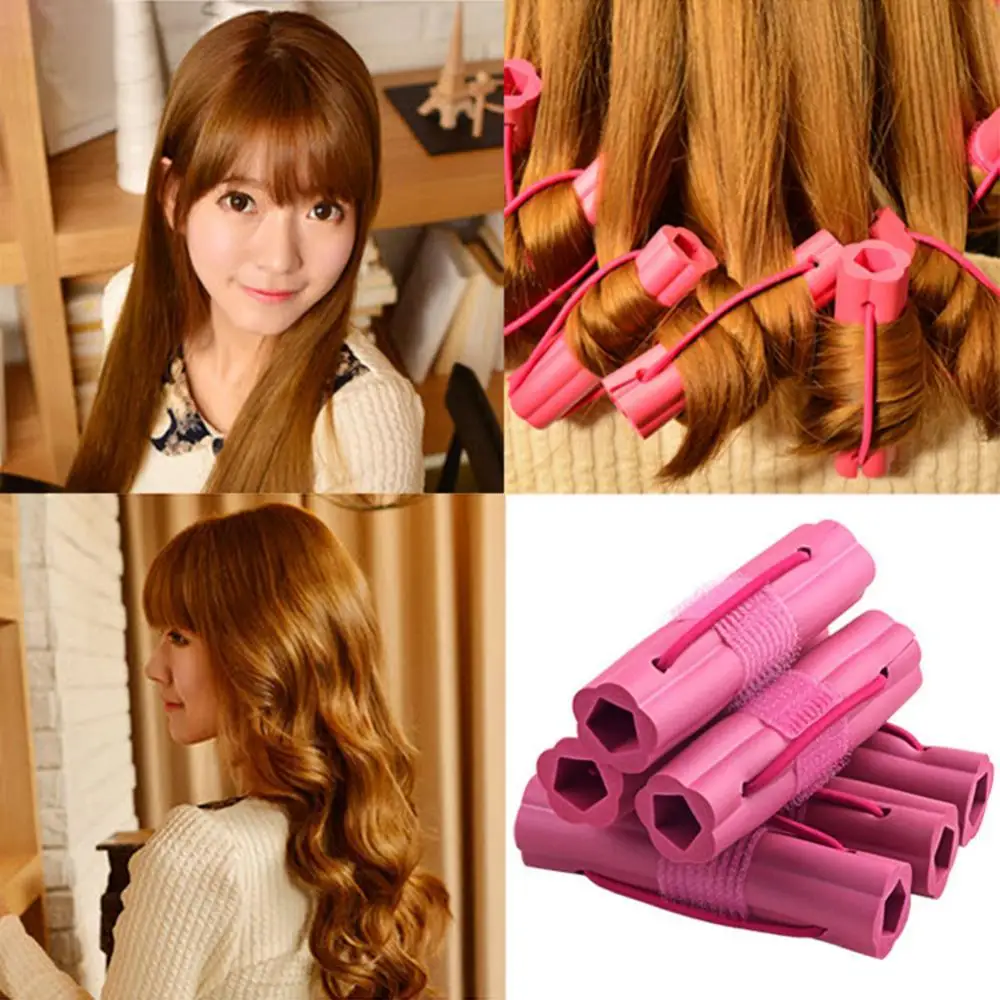 

6pcs Hair Curler Flower Design Sponge Hair Curlers Maker Roller Rods Salon Diy Hair Styling Tools/accessories