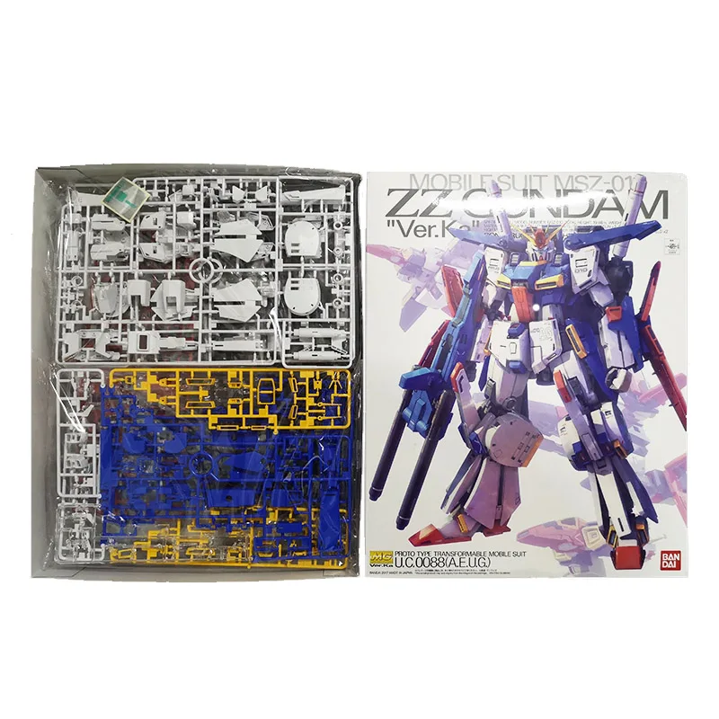 Bandai MG 1/100 MSZ-010 ZZ Gundam Ver.Ka Card Edition сборочные фигурки Модель Brinquedos | Игрушки и хобби