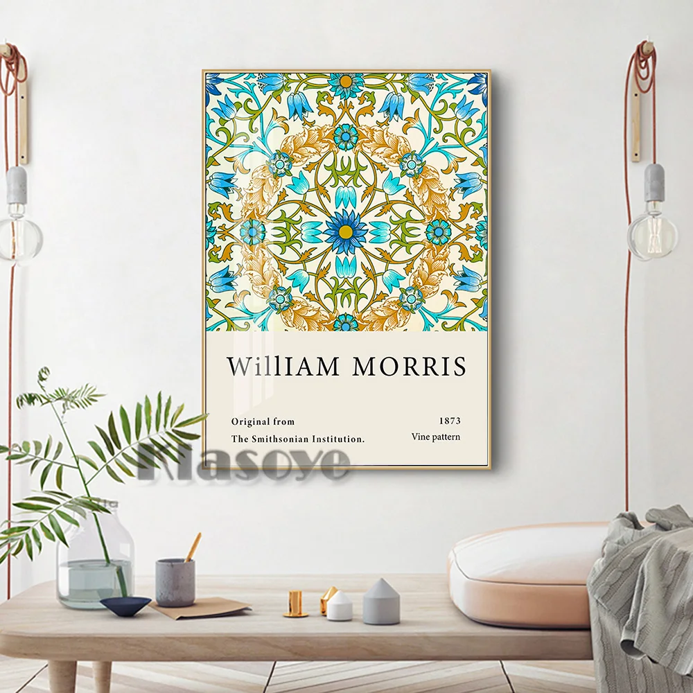 

William Morris Botanical Fabric Designs Exhibition Art Prints Poster Vine Pattern Retro Canvas Painting Wall Picture Home Decor