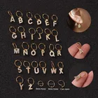 Серьги-кольца женские креативные из нержавеющей стали с 26 буквами