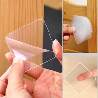 1020pcs pieces nano sided tape tracsless washable reusable sticky wall adhesive tape 6x6cm for fix carpet hook sticker decor