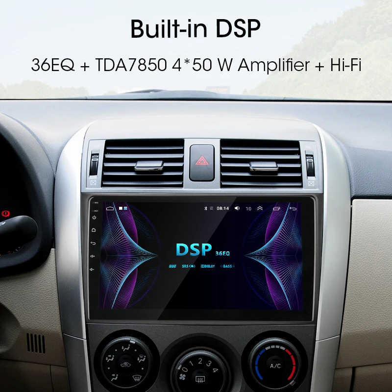 9 &quotIPS Android 4G + WIFI Автомобильный Радио мультимедийный плеер для Toyota Corolla E140/150 2006 2013