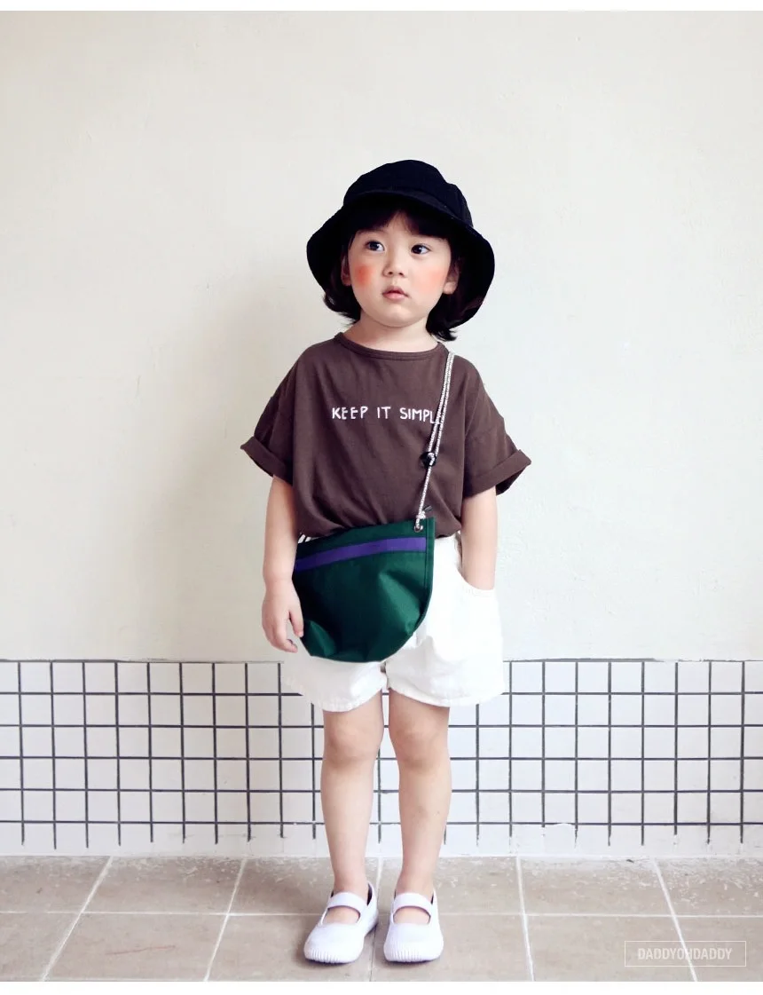 

Children Short Sleeve Letter Print T-shirt Kids Unisex Tees Shirt Boys Girls Casual Pullovers 2021 Summer Leisure Cotton Tops