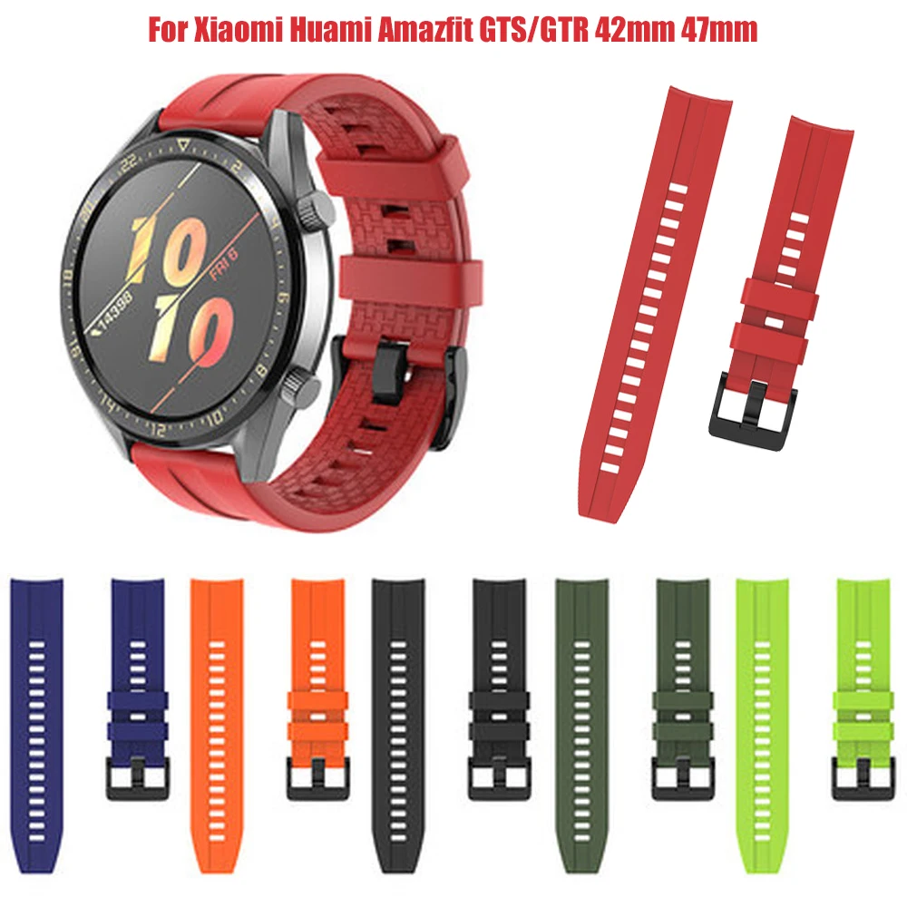 Ремешок силиконовый для смарт часов Xiaomi Huami Amazfit GTS/GTR 42 мм/Bip Lite|Смарт-аксессуары| |