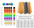 Комплект металлических пленочных резисторов 1 Вт, комплект резисторов 1% R-750R, 300, 30 значений * 10 шт. резисторов с обычным сопротивлением, шт.лот