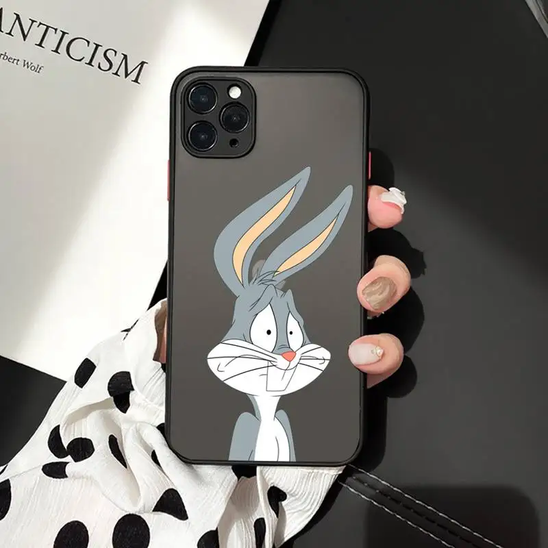 

Bugs Bunny rabbit cartoon Phone Case matte transparent For iphone 7 8 11 12 plus mini x xs xr pro max cover