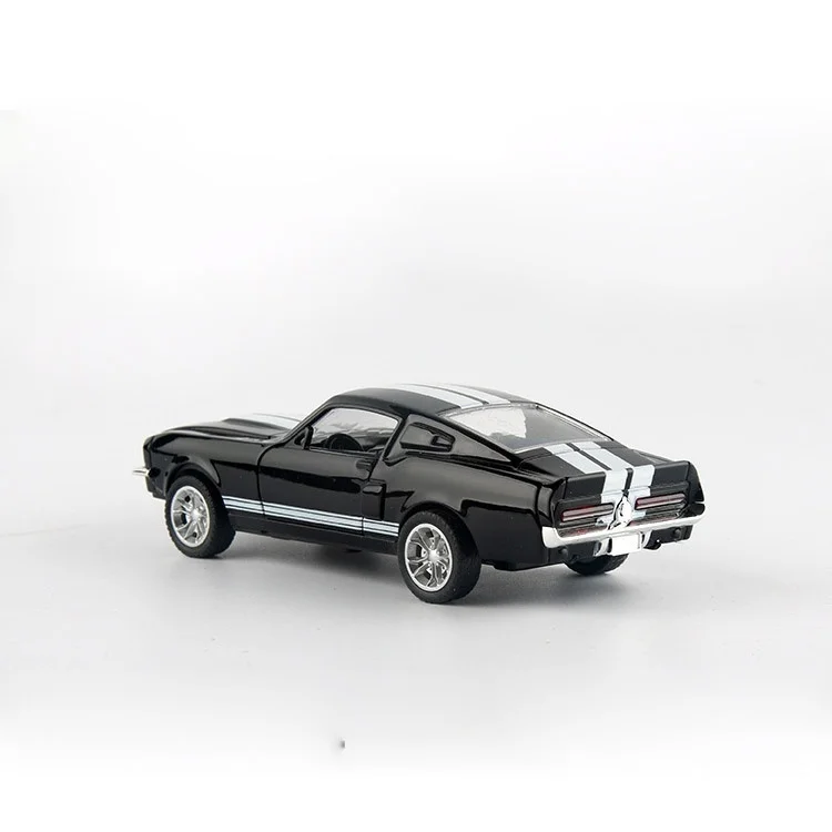 Ретро модель Ford Mustang 1/32 из сплава под давлением автомобиль с откидной крышкой