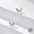 Женские серьги-гвоздики из серебра 925 пробы с фианитами