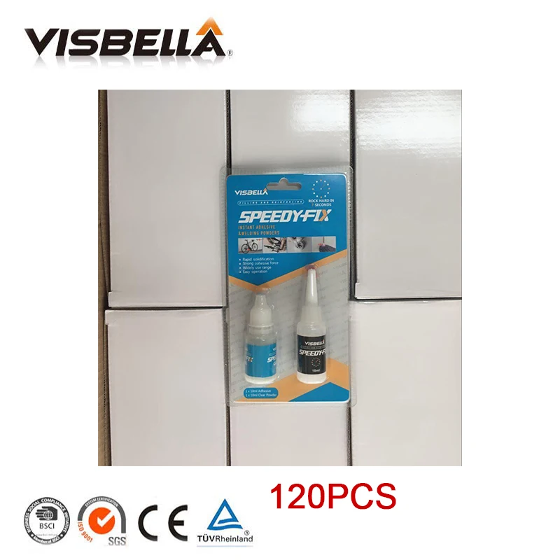 VISBELLA 120 шт. клей для порошка 7 секунд Быстрое исправление быстрое заполнение