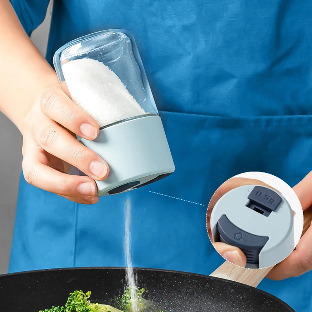 

Metering Spice Box Barbecue Mixing Condiment Bottle Push-type Seasoning Bottle Rotating Seal Household Kitchen Salt MSG Jar