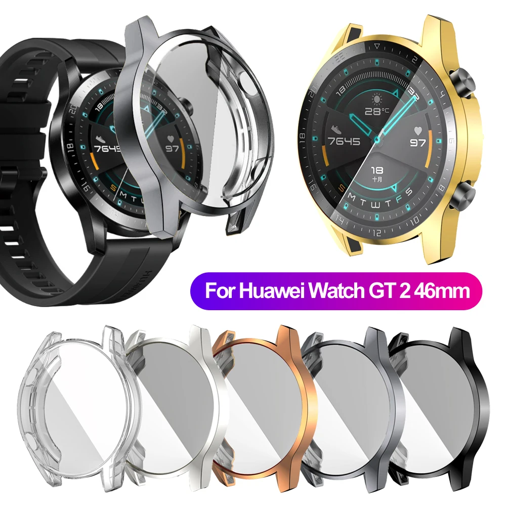 1 шт для huawei Watch GT 2 46 мм полное покрытие защита экрана Гальванизированный TPU | Часы Чехлы -4000585004594