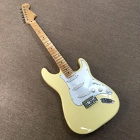 st electric guitar mahogany body maple neck scalloped maple fingerboard buttercream gloss finish in stock fast shipping