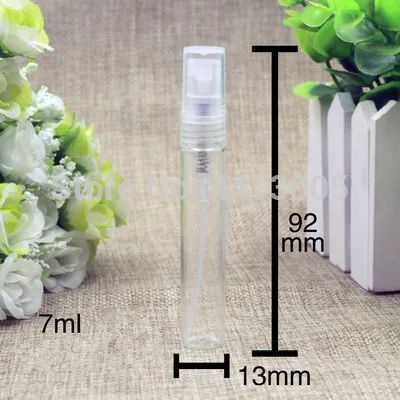 

100pcs 7ML Mini Glass Perfume Tube, 7ml Glass Parfum Sample Vials, Perfume Separate Bottle Travel Portable Spray Sample