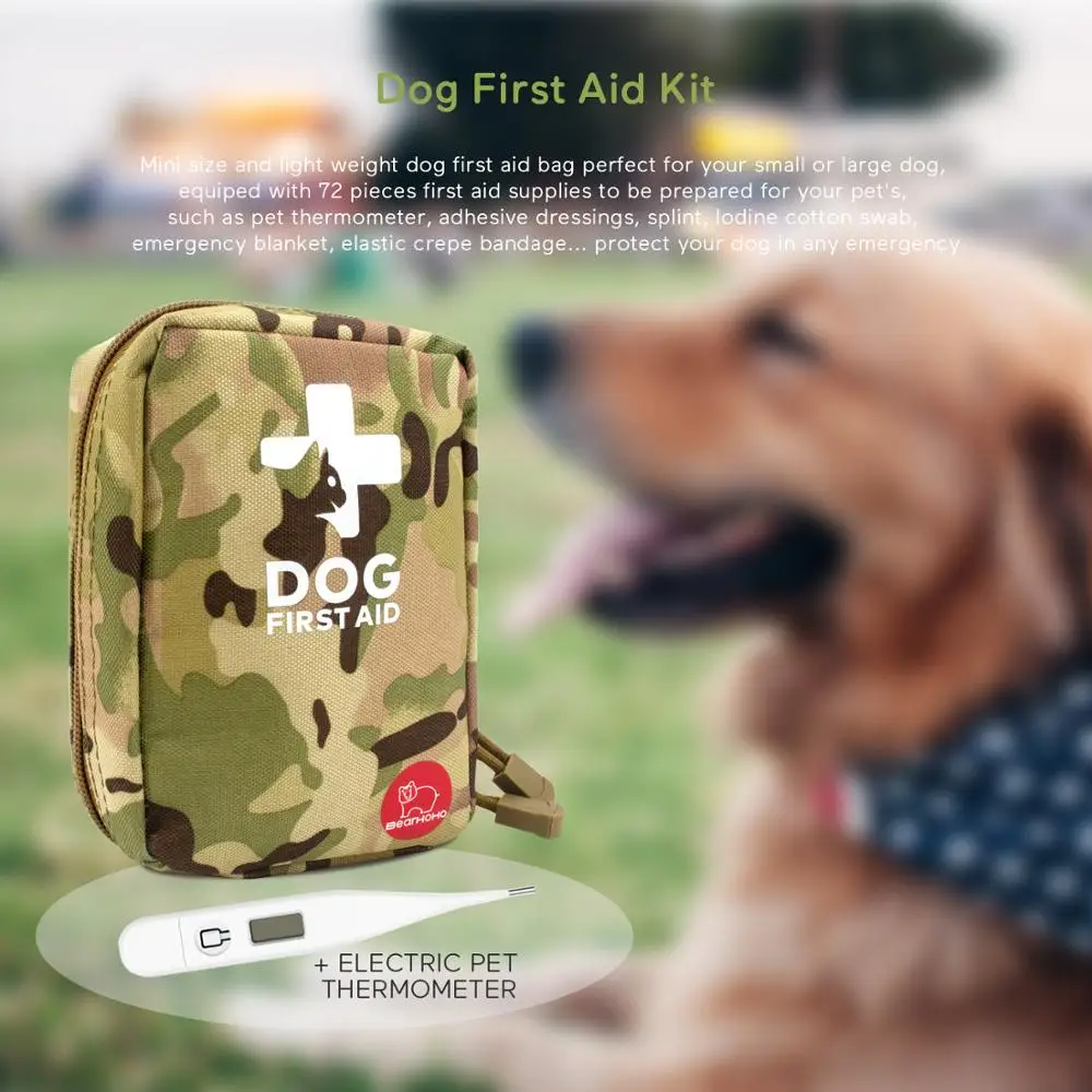 

72pcs Medical Supplies Storage Bag Set Portable Pet First Aid Box Dog Survival Kit Military Dog Emergency Rescue Medical Bag