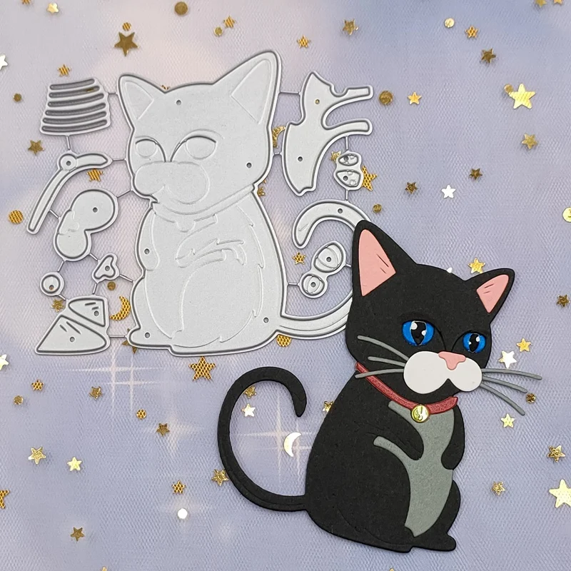 Metal Cutting Dies Cut Die Mold Cat Scrapbook Paper Craft Knife Mould Blade Punch Stencils Dies
