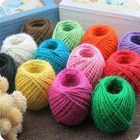 100 linen cord colorful cord handmade 2mm rope twisted macrame string diy home wedding decoration supply film packaging 100m