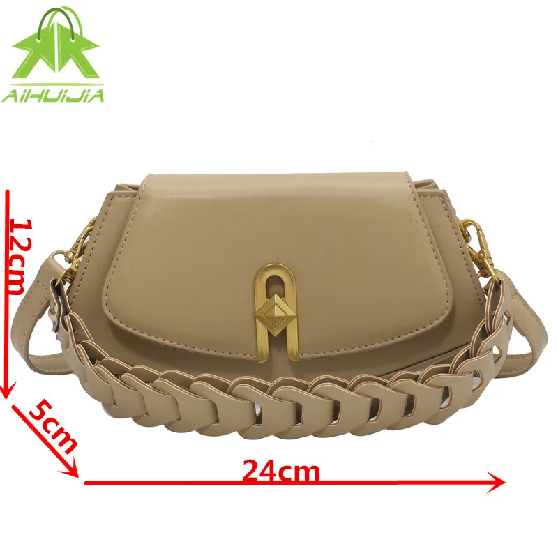 

Fashion Underarm Bag 2021 The New Casual All-match Chain Shoulder Bag High Quality PU Solid Color Handbag Designer Messenger Bag