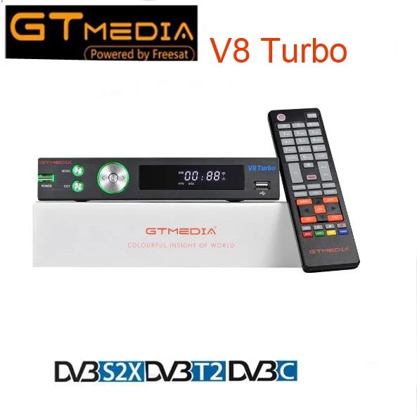 Gtmedia V8 Turbo Pro2 DVB S/S2/S2X + T/T2/кабель (J83.A/B/C)/ISDBT bulit in WIFI Поддержка Full PowerVu DRE & Biss