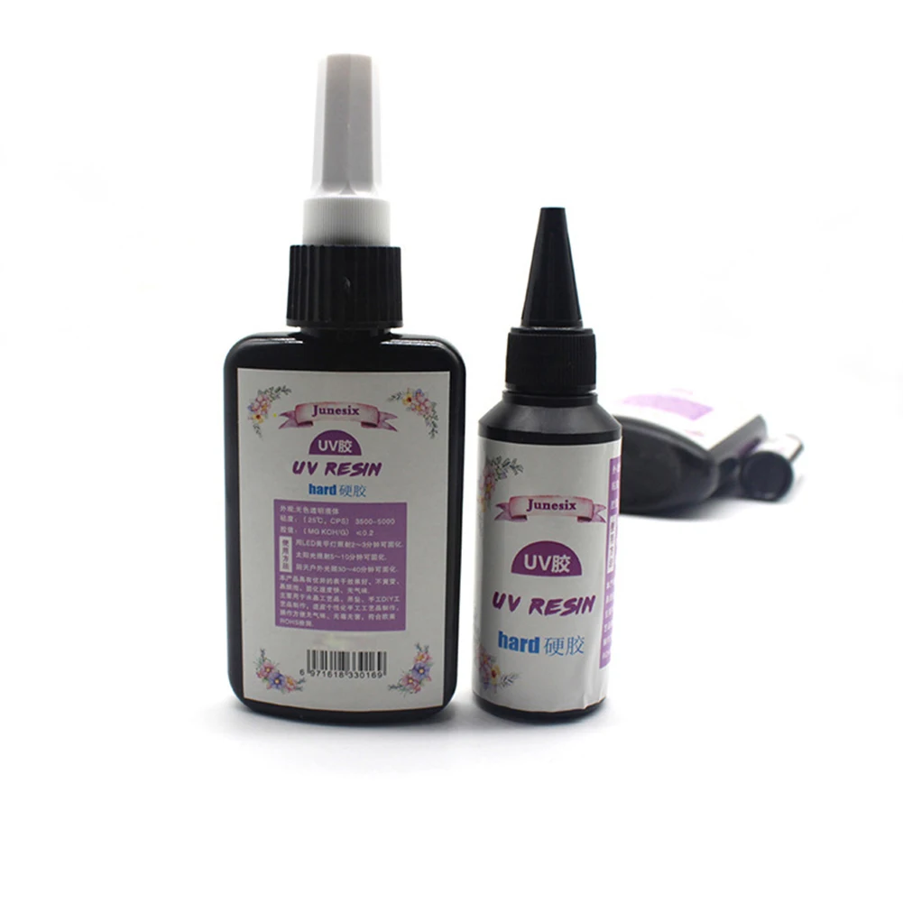 

10/20/25/50/60/100g Fast Curing UV Clear Hard Resin DIY UV Ultraviolet Resin Solution Quick-drying Sunlight Activated Hard Glue