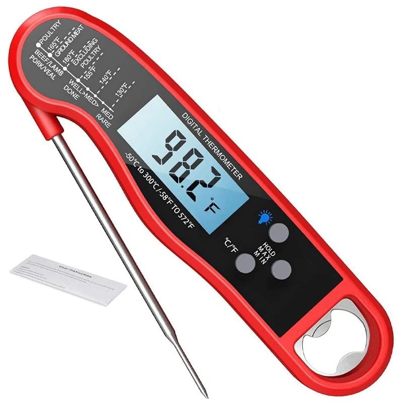 

Kitchen Digital Food Thermometer Instant Read Meat Thermometer Probe for Cooking, BBQ, Grill and Oil Deep Fry