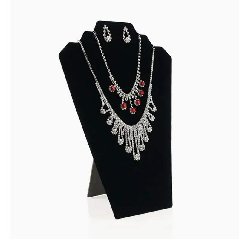 

Dummy necklace earrings jewelry pendant display stand black P9YF