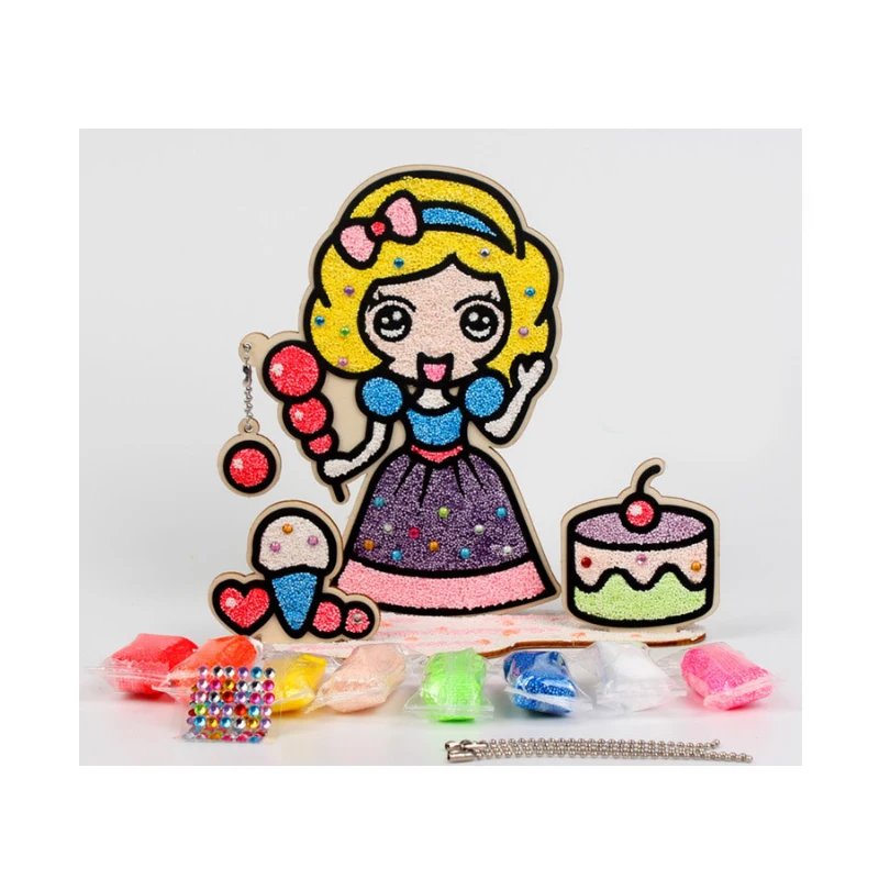 Saizhi DIY 3D деревянная креативная игрушка для детей глина Снежинка грязевые