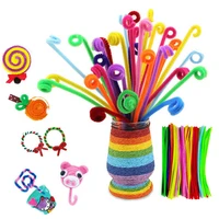 3050100pcs 34 kinds of colorful chenille stems pipe cleaners handmade diy art craft supplies material kids handicraft children