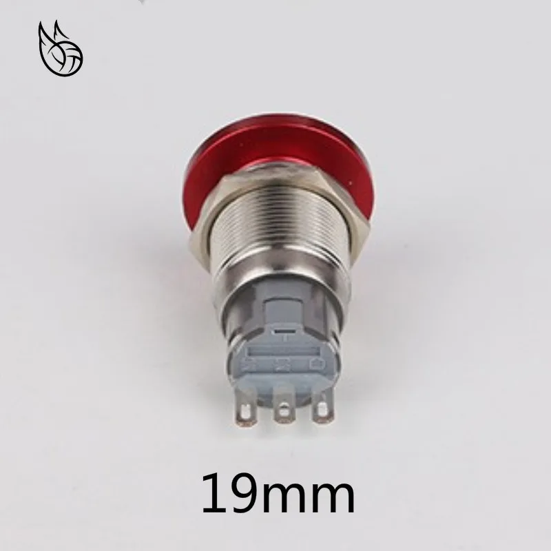 DIY 16 мм 19 металлический водонепроницаемый кнопочный переключатель Аварийная