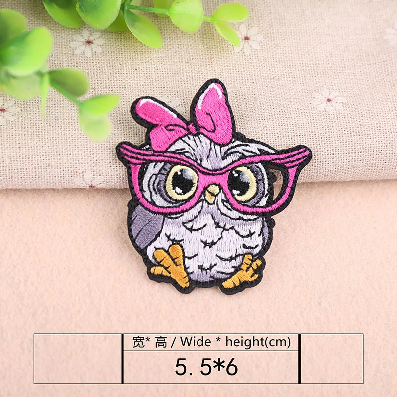 1 шт. нашивка с вышивкой в виде совы термоклейкие нашивки для пришивания утюгом