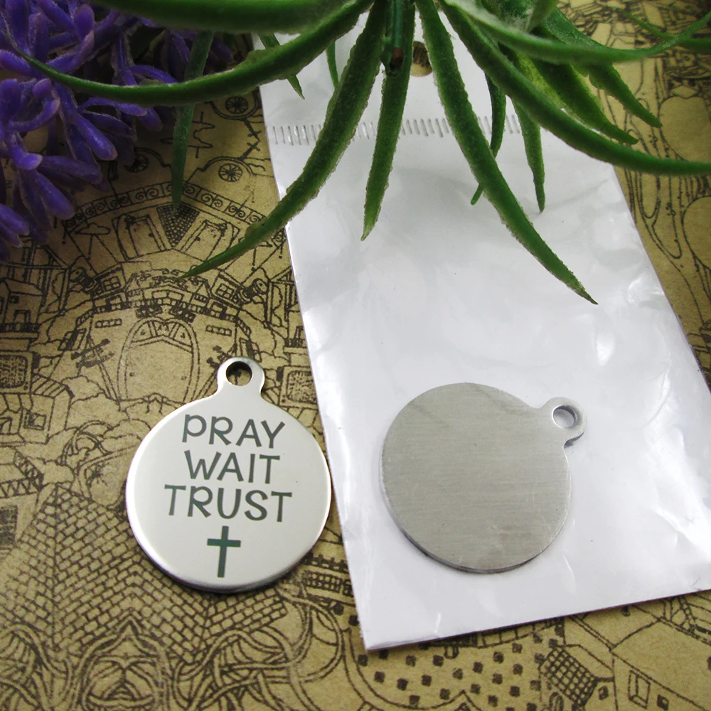 10 шт.-подвески из нержавеющей стали дождитесь молитвы 5 стилей на выбор подвески