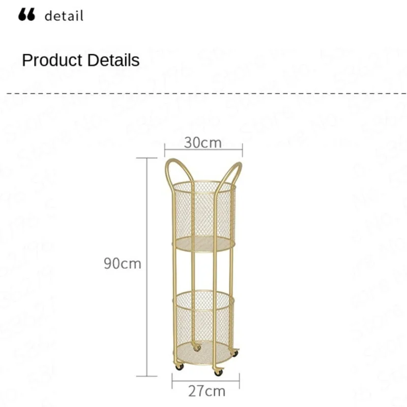 

The Nordic, Wrought Iron Shelf Bedroom Creative Web Celebrity Movable Metal Bathroom Receive Ins Wheeled Trolley