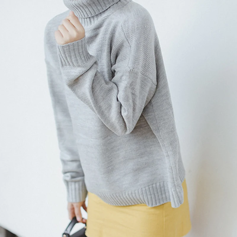 Женские повседневные пуловеры свитер Женская водолазка с длинным рукавом