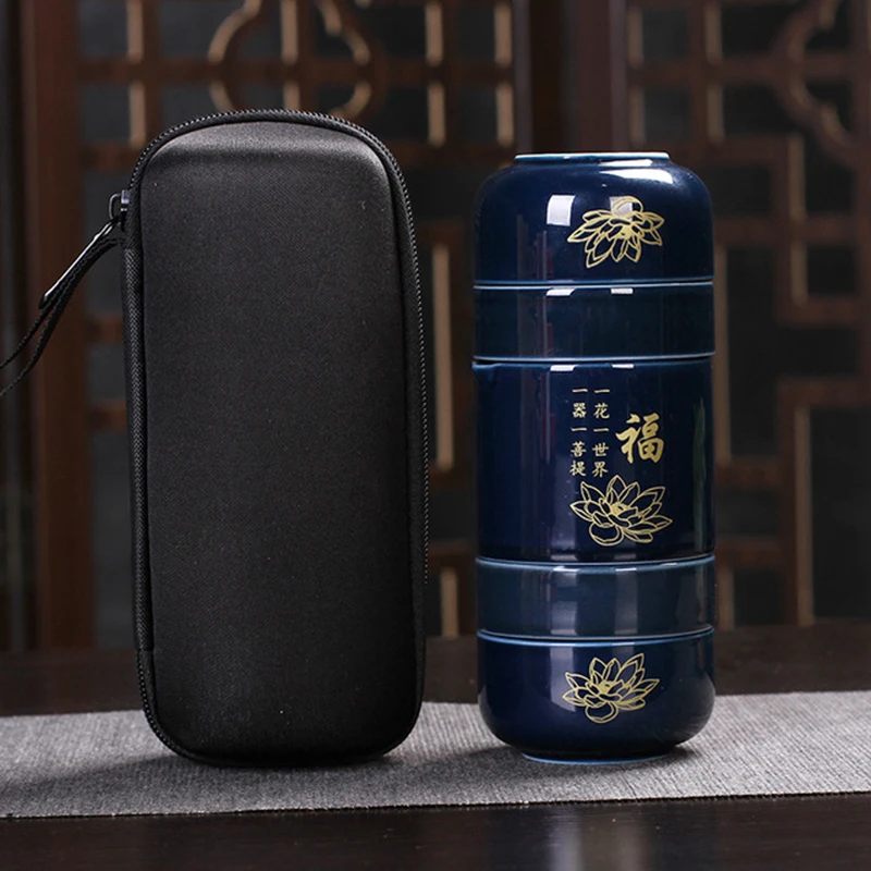 Портативный простой керамический чайник с одной чашкой и четырьмя чашками | Дом