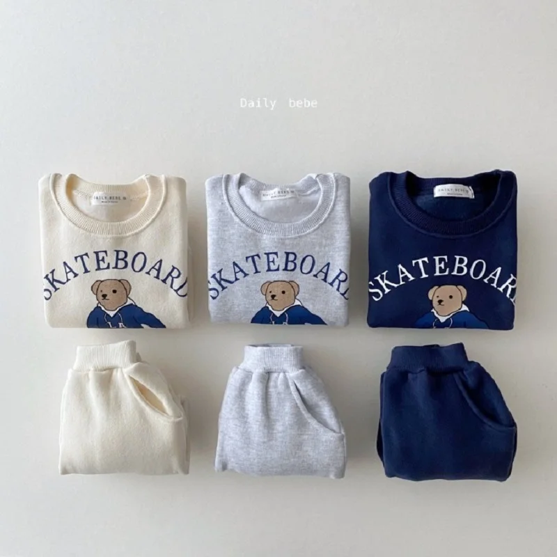 

Детский комплект одежды, брюки с длинным рукавом и мультяшным медведем