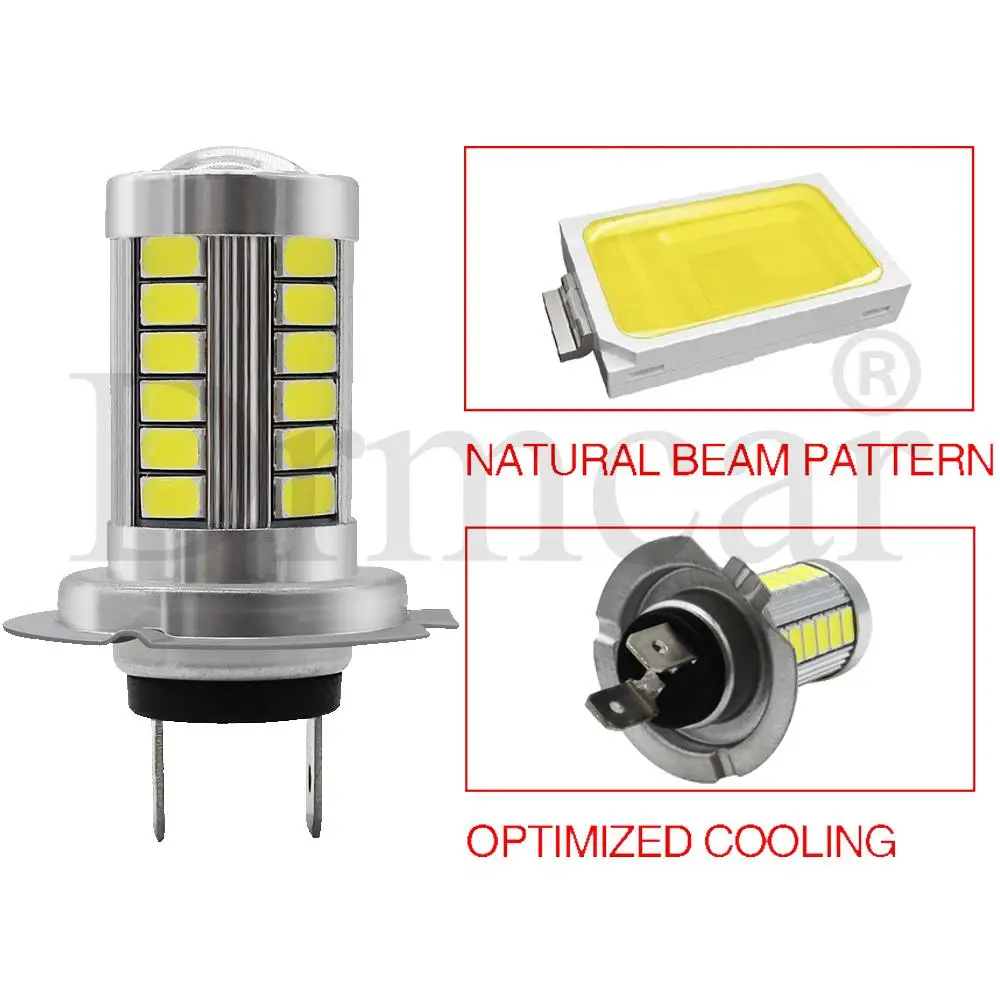 Противотумансветильник H4/H7/H11/1156/1157/9006/9005 DC 12 В 5630 33SMD 6000K дневное время свет для