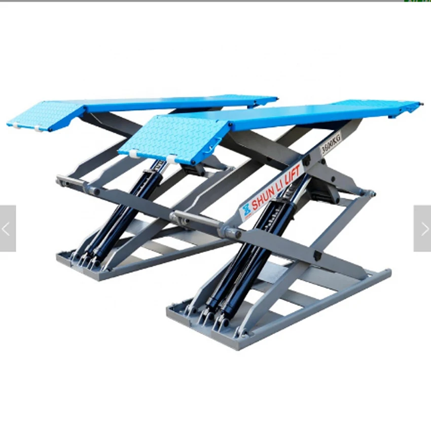 Ультратонкий прочный ножничный автомобильный подъемник для выравнивания