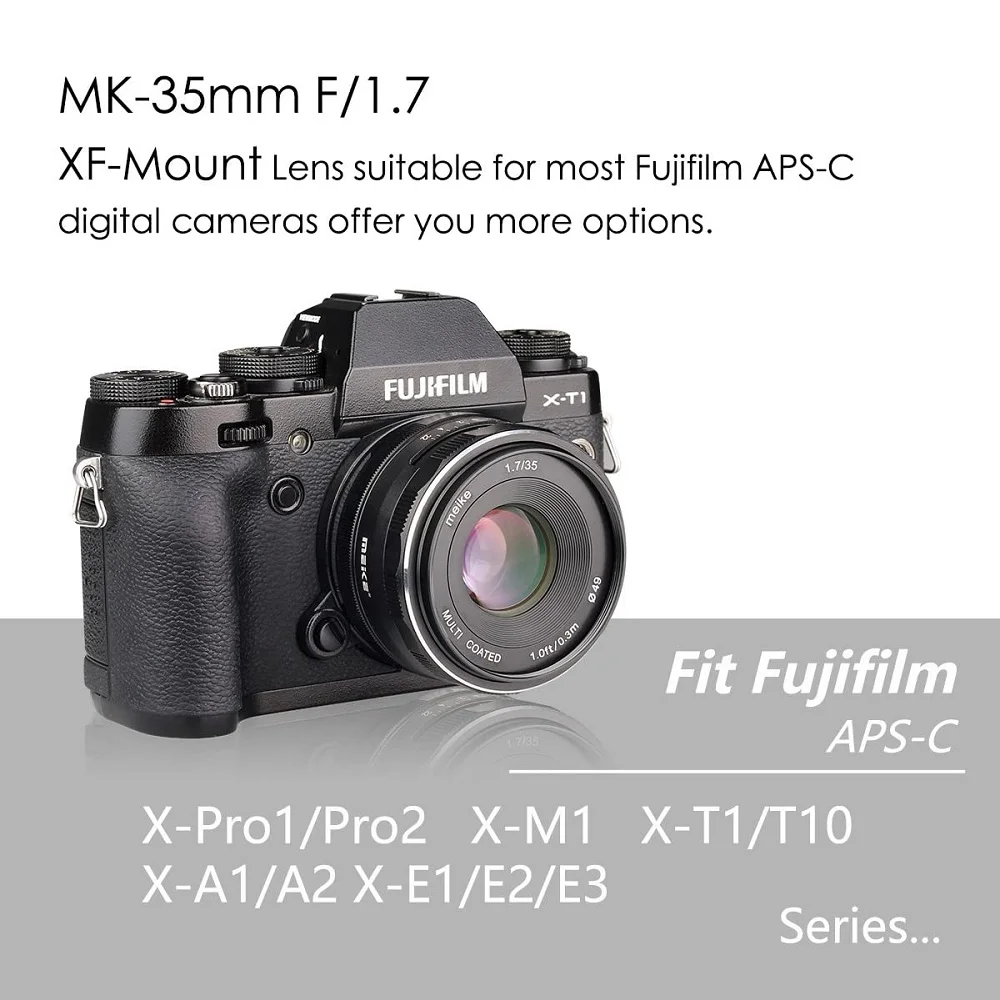 Объектив Meike 35 мм f1.7 с ручной фокусировкой и большой диафрагмой|35mm f1.7|manual focus lensfor