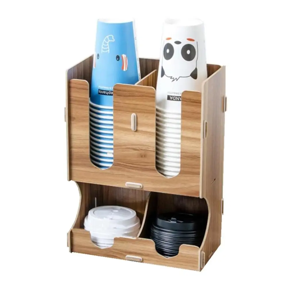 Деревянный одноразовый держатель для чашек несколько отделений бумажные чашки