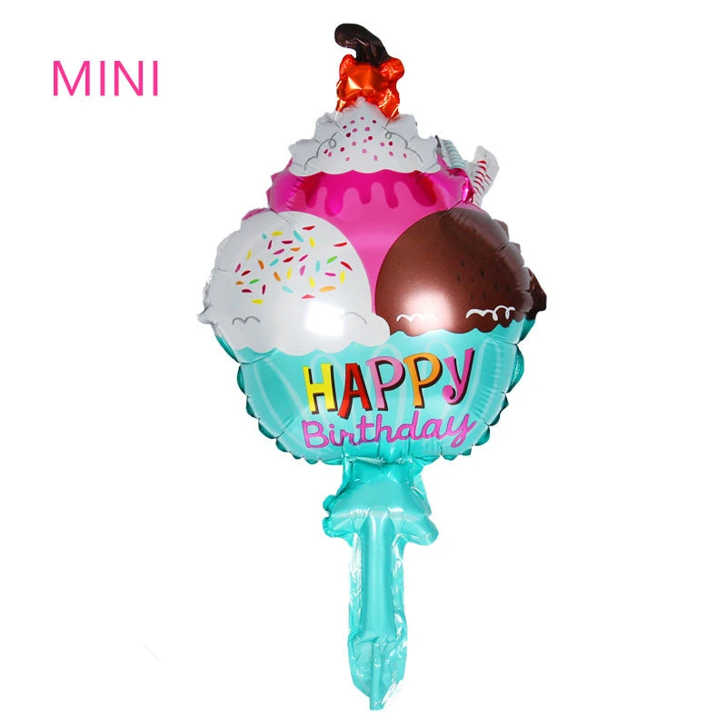 Mini 1 шт конфетный пончик мороженое тема гелиевые фольгированные шары звезда круглые шары Детские принадлежности для украшения свадебной вечеринки детские игрушки - Цвет: Mini