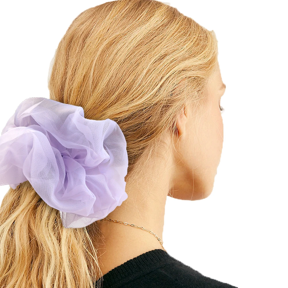 

Oversized Scrunchies Big Plain Rubber Hair Ties Elastic Hair Bands Girs Ponytail Holder Organza Scrunchie Women Hair Accessories