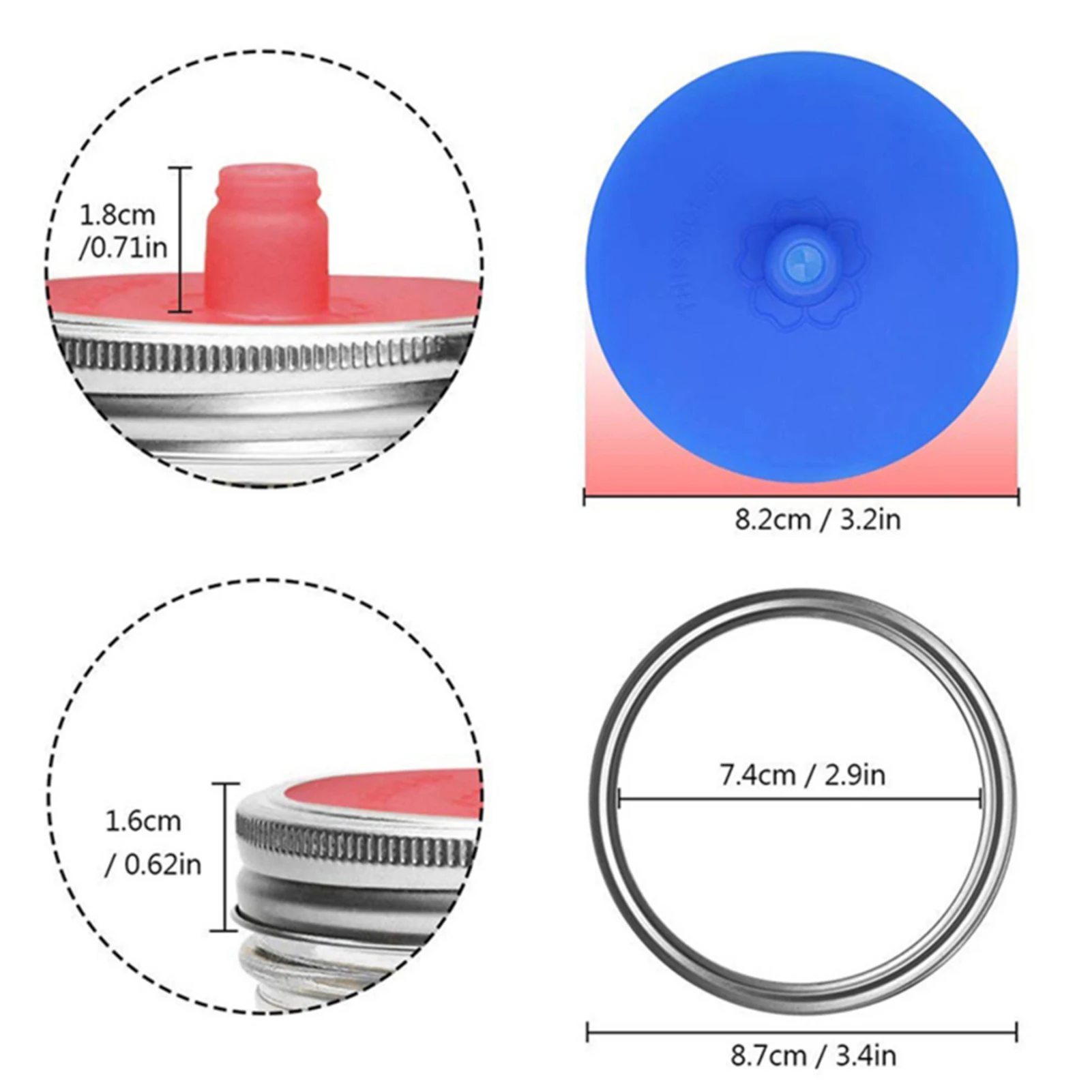 Waterless Fermentation Airlocks Sealed Silicone Lid Cover for Wide Mouth Jar | Дом и сад