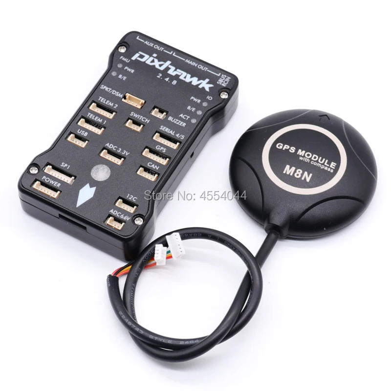 Контроллер полета Pixhawk PX4 PIX 2.4.8 32 бит с 4G SD M8N GPS + 433 МГц/915 МГц 100 мВт радиотелеметрия