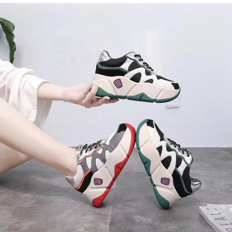 Женская Повседневная обувь из дышащего материала Обувь для увеличения роста на