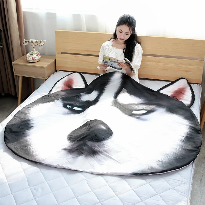quilt A 70 см большая плюшевая имитация забавная игрушечная собака хаски супер милая креативная Подушка для детей весь Забавный высококачественный подарок на день рождения для детей - Цвет: quilt A