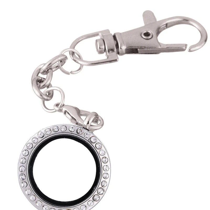 4 шт. цвета стразы круглые стеклянные плавающие бриллиантовые застежки брелки