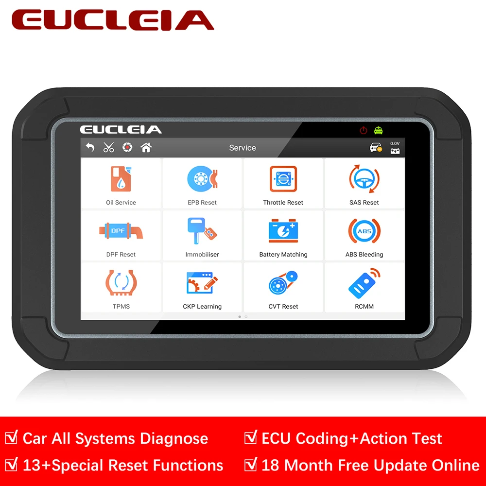EUCLEIA S7C OBD2 сканер профессиональная полная система ЭБУ кодирование ЭКЮ тест