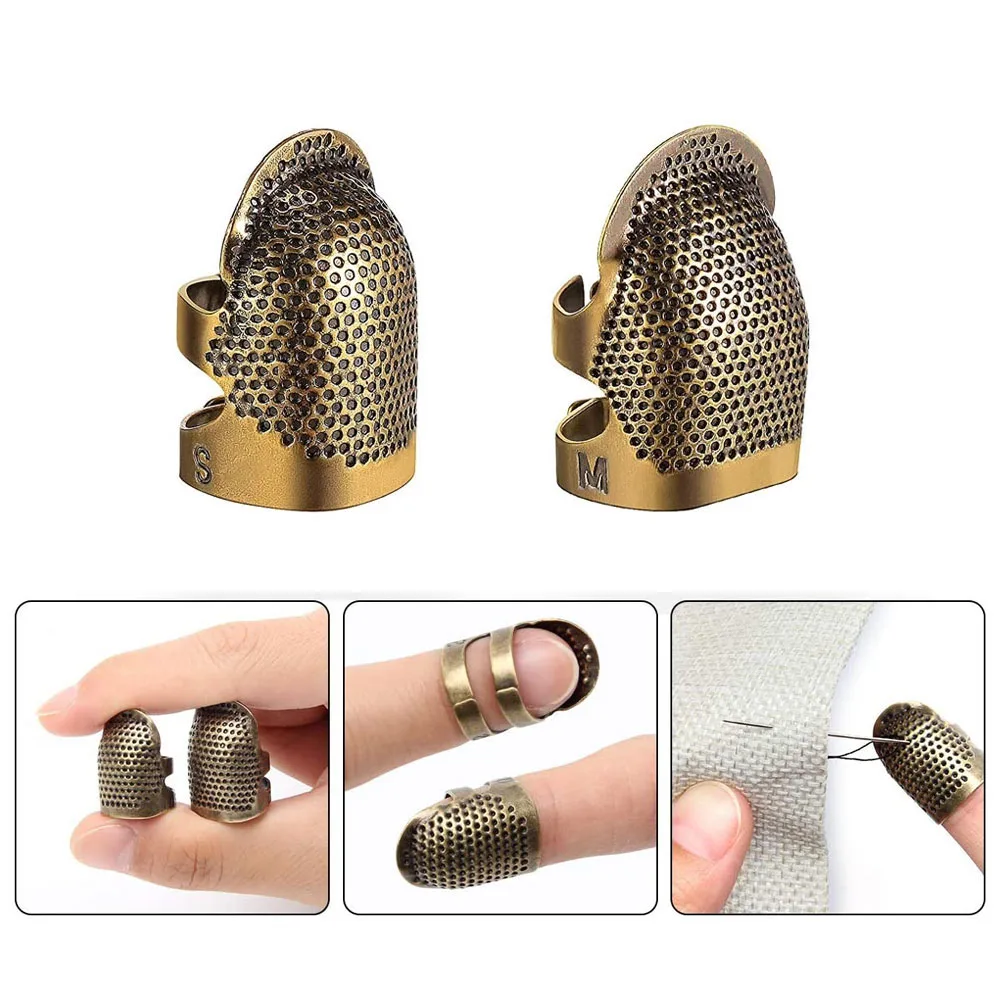 4 шт. Винтаж вышивка ножницы с металлической наперсток для шитья защита пальца и