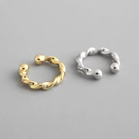 charm earrings for women 925 silver earring twist shaped ear bones clip on earrings earcuff no piercing clip fine jewelry gift