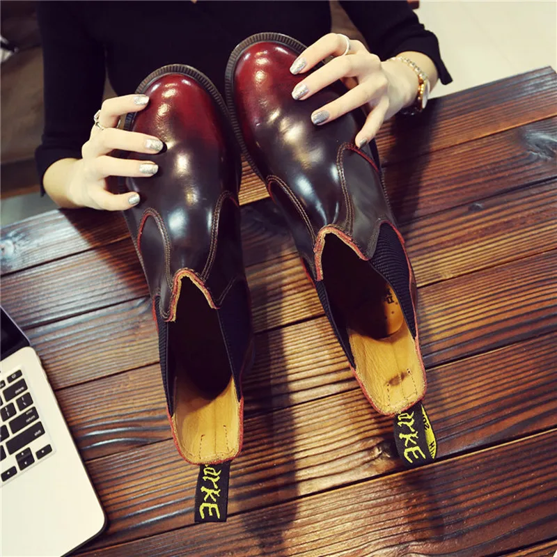 Новые женские Ботинки Martin модные повседневные мужские ботинки челси мужская