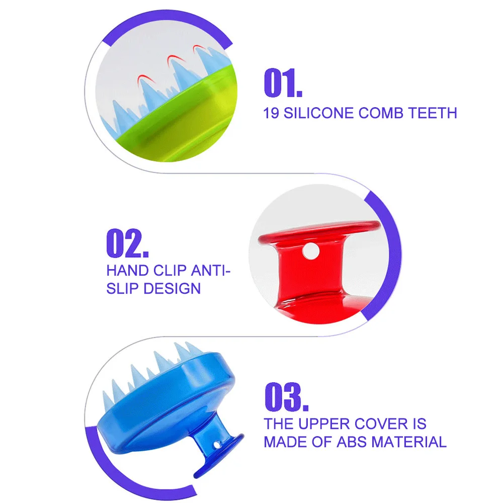 Волосы кожа головы массаж тела силиконовая головка Шампунь щетка для мытья волос